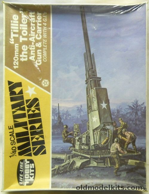 Life-Like 1/40 120mm Tillie The Toiler Anti-Aircraft Gun and Carrier - (ex Adams), 09657 plastic model kit