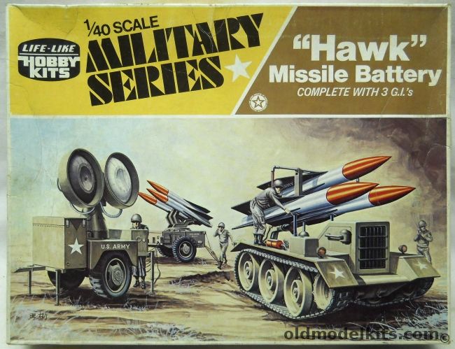 Life-Like 1/40 Hawk Missile Battery - With 3 GI Crew (Ex-Adams), 09661 plastic model kit