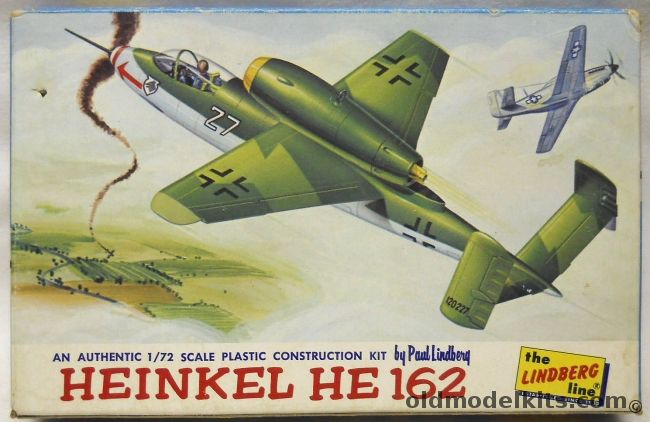 Lindberg 1/72 Heinkel He-162, 581-50 plastic model kit