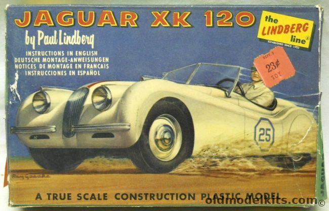Lindberg 1/32 Jaguar XK 120 - Cellovision Issue, 609-29 plastic model kit