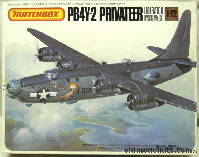 Matchbox 1/72 RY3 C.Mk.IX or PB4Y-2 Privateer Liberator - USA / French Navy / RAF - (PB4Y2), PK-606 plastic model kit