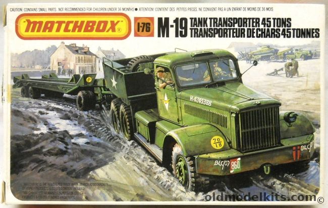 Matchbox 1/76 M-19 Tank Transporter 45 Tons With Trailer, PK-174 plastic model kit