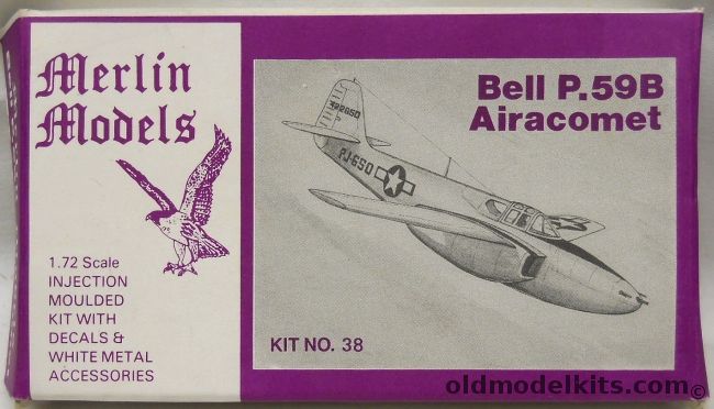Merlin Models 1/72 Bell P-59B Airacomet, 38 plastic model kit