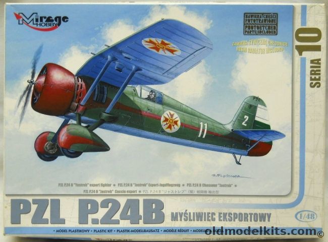 Mirage Hobby 1/48 PZL P-24 B - Bulgaria (Two Different Aircraft) - (P24B), 48104 plastic model kit
