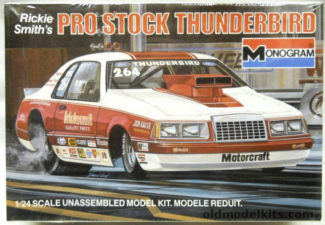 Monogram 1/24 Pro Stock Thunderbird - Rickie Smith Motorcraft, 2218 plastic model kit