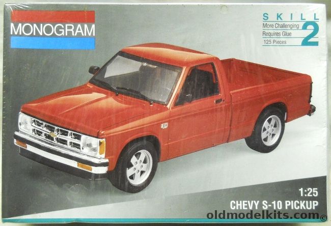 Monogram 1/25 Chevrolet S-10 Pickup Truck - Stock S-10 Or Cameo EL Versions, 2434 plastic model kit
