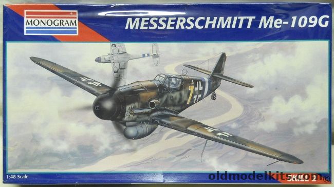 Monogram 1/48 Messerschmitt Me-109G - (Bf-109G), 5225 plastic model kit
