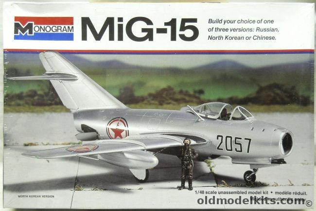 Monogram 1/48 Mig-15 - North Korean / Russian / Chinese, 5403 plastic model kit