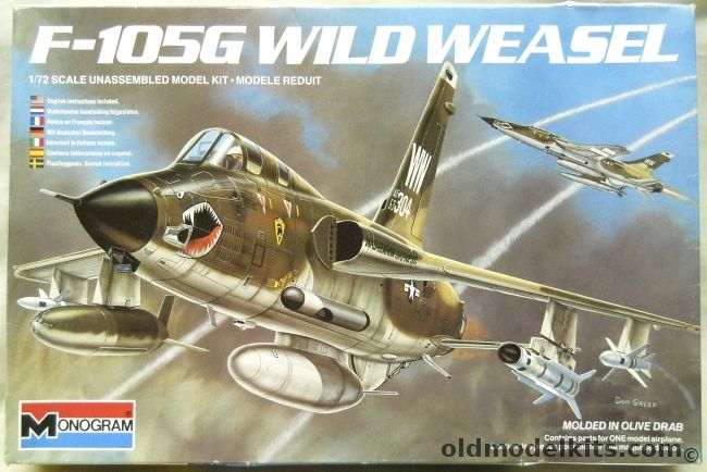 Monogram 1/72 F-105G Thunderchief Wild Weasel, 5431 plastic model kit