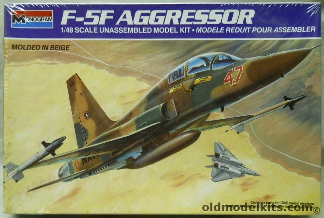 Monogram 1/48 Northrop F-5F Tiger Aggressor, 5441 plastic model kit
