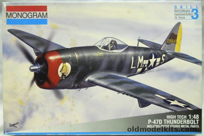 Monogram 1/48 High Tech P-47D Thunderbolt - With Photoetched Parts, 5487 plastic model kit