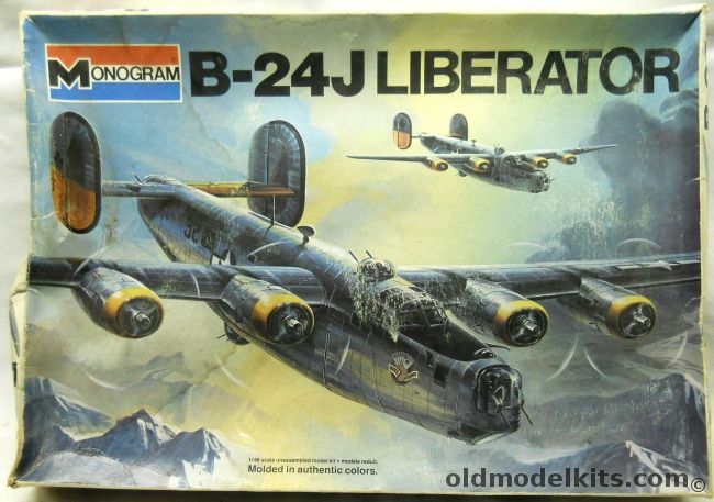 Monogram 1/48 B-24J Liberator with Diorama Instructions, 5601 plastic model kit