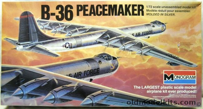 Monogram 1/72 Convair B-36 Peacemaker, 5703 plastic model kit