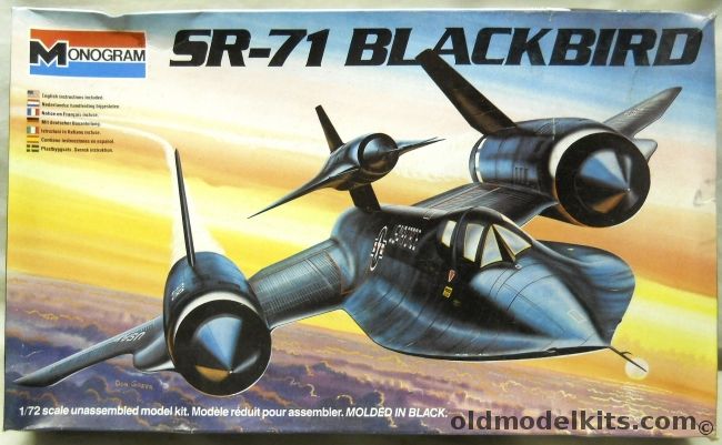 Monogram 1/72 Lockheed SR-71 Blackbird - With GTD-21 Drone and Ground Cart, 5810 plastic model kit