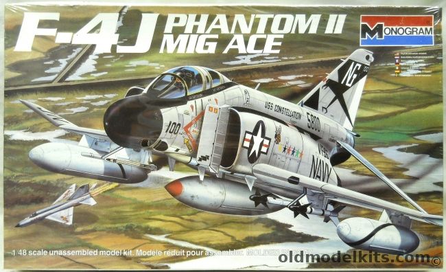 Monogram 1/48 F-4J Phantom II MIG ACE with Cunningham and Driscoll Markings, 5813 plastic model kit