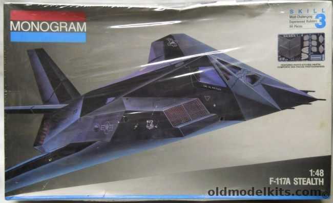 Monogram 1/48 F-117A Stealth Fighter With Photoetched Details, 5834 plastic model kit