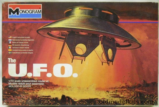 Monogram 1/72 The UFO - From The Invaders TV Series - (ex Aurora), 6012 plastic model kit