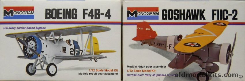 Monogram 1/72 Boeing F4B-4  And F11C-2 Goshawk - White Box Issue, 6795 plastic model kit