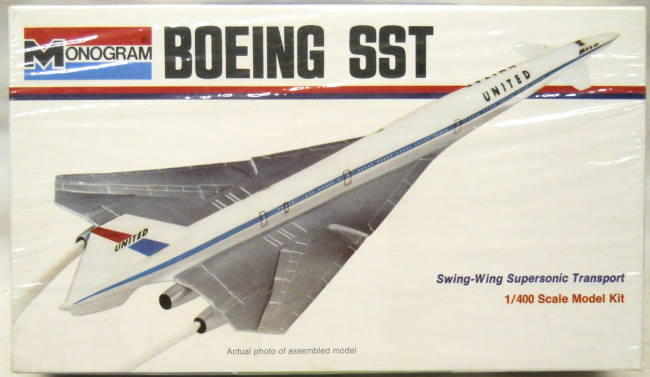 Monogram 1/400 Boeing 2707-200 SST United Airlines - White Box Issue, 6815-0125 plastic model kit