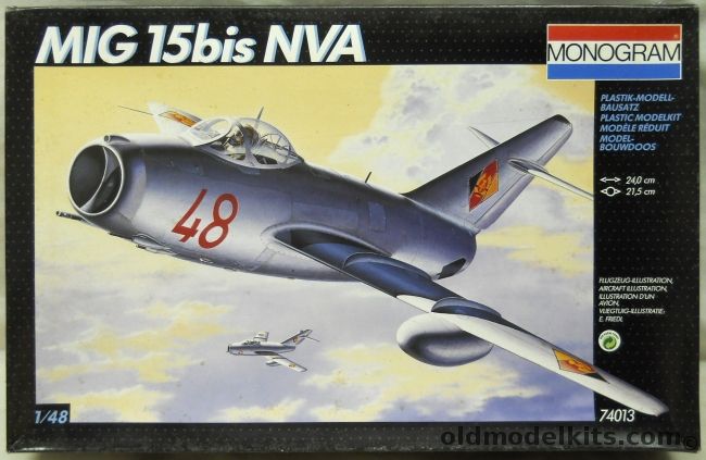 Monogram 1/48 Mig-15bis NVA - Czech / DDR (East Germany) - (Mig-15), 74013 plastic model kit