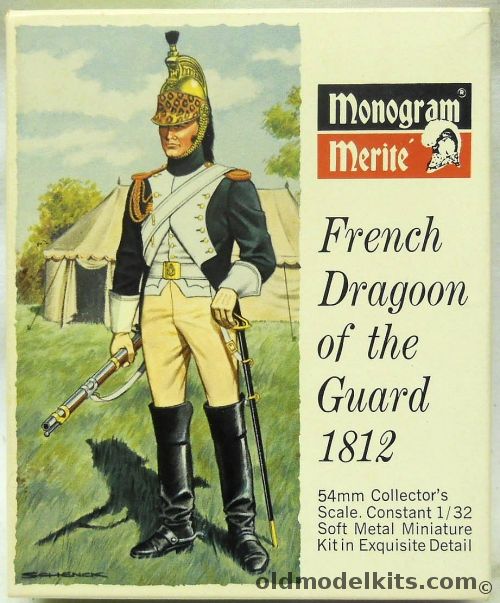 Monogram 1/32 French Dragoon Of The Guard 1812 - 54mm Collectors Scale Metal Figure Merite Series, 812-250 plastic model kit