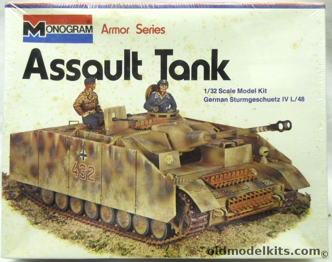Monogram 1/32 Assault Tank - Sturmgeschuetz IV L/48 - With Diorama Instructions, 8220-0300 plastic model kit