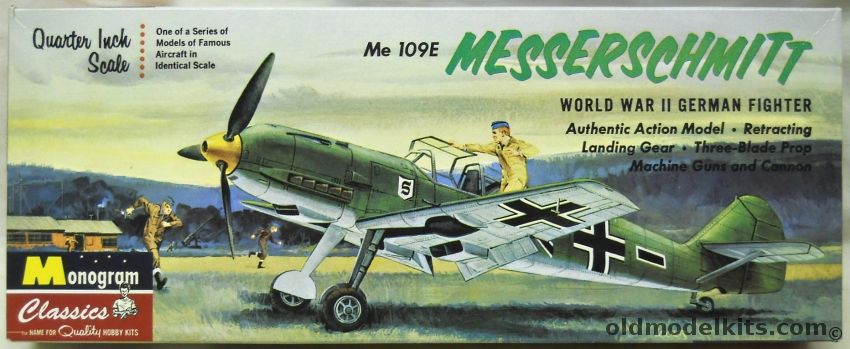 Monogram 1/48 Me-109E Messerschmitt - (Bf-109), 85-0074 plastic model kit
