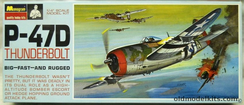 Monogram 1/48 P-47D Thunderbolt - Gabreski or RAF - BAGGED, PA187-150 plastic model kit