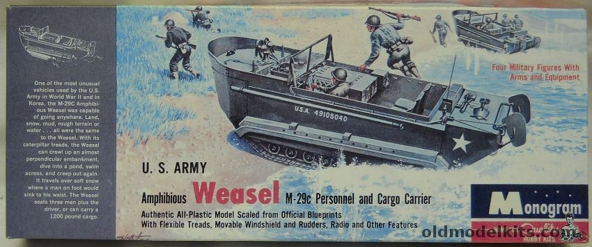 Monogram 1/35 US Army M-29C Amphibious Weasel Personnel and Cargo Carrier, PM24-98 plastic model kit