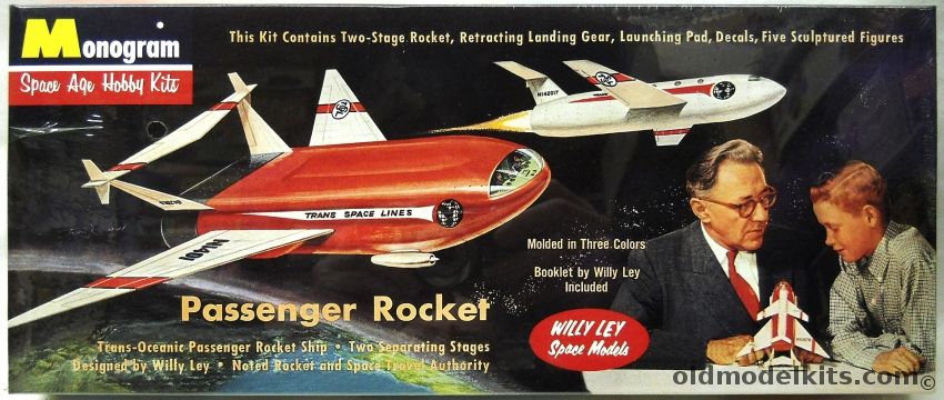 Monogram 1/192 Willy Ley Passenger Rocket, PS47 plastic model kit