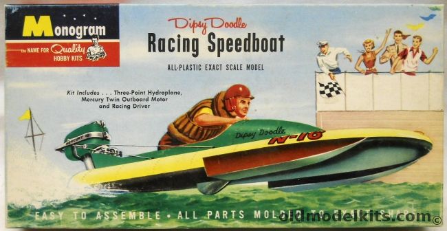Monogram Dipsy Doodle Racing Speedboat - Hydroplane, P3-98 plastic model kit