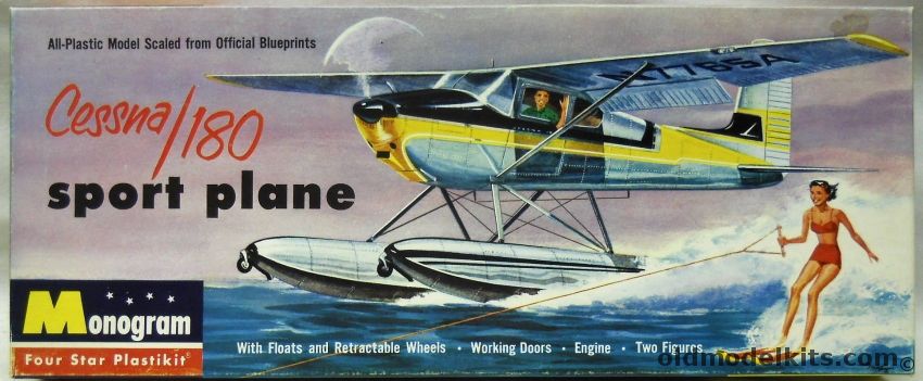 Monogram 1/41 Cessna 180 Sportplane on Floats, PA26-98 plastic model kit