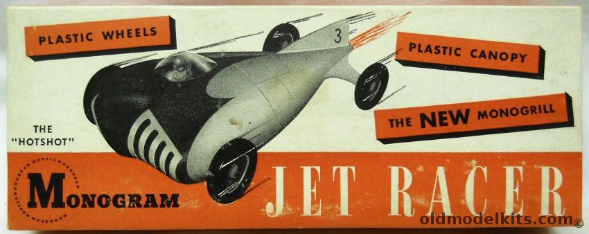 Monogram 1/30 Hot Shot Jet Racer - CO2 Powered Racer, R1 plastic model kit