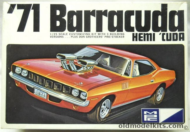 MPC 1/25 1971 Plymouth Barracuda - Stock / Don Brothers Wild Pro Stocker Hi-Rise / Custom, 1-7102-200 plastic model kit