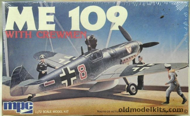 MPC 1/72 Me-109 With Crewmen - (Bf109 G), 2-0104 plastic model kit