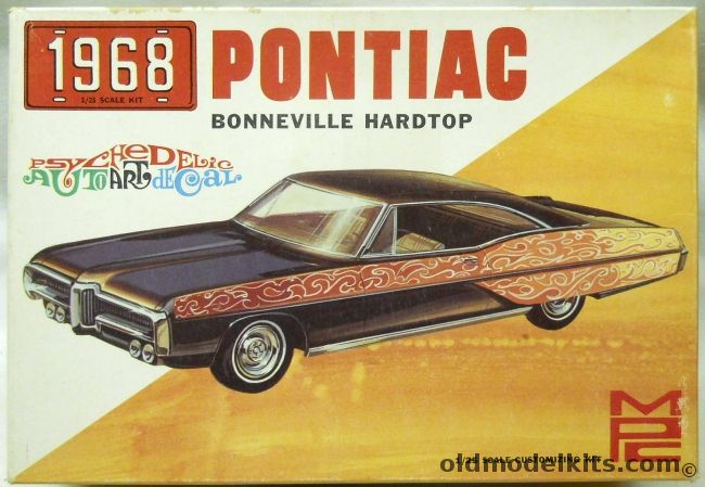 MPC 1/25 1968 Pontiac Bonneville Hardtop - Stock /Funny Car / Custom With Clear Bubble Top, 968-200 plastic model kit