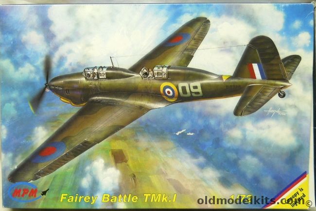 MPM 1/72 TWO Fairey Battle Tmk.I Trainer - RCAF Royal Canadian Air Force Kingston Ontario / Polish Flying Service Training School Hucknall 1941, 72096 plastic model kit