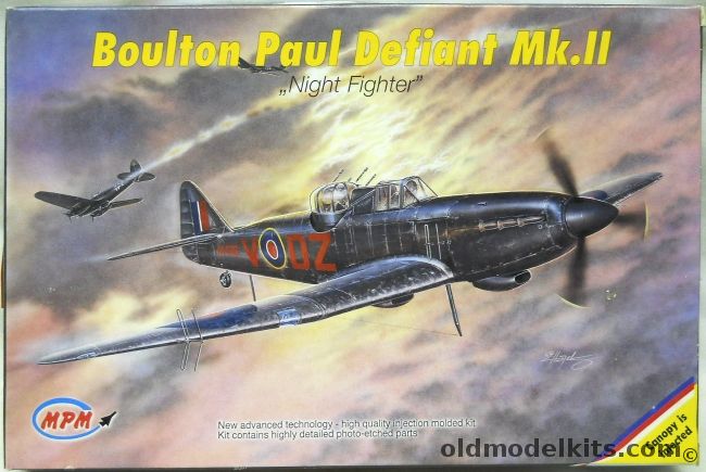 MPM 1/72 TWO Boulton Paul Defiant Mk.II Night Fighter, 72519 plastic model kit