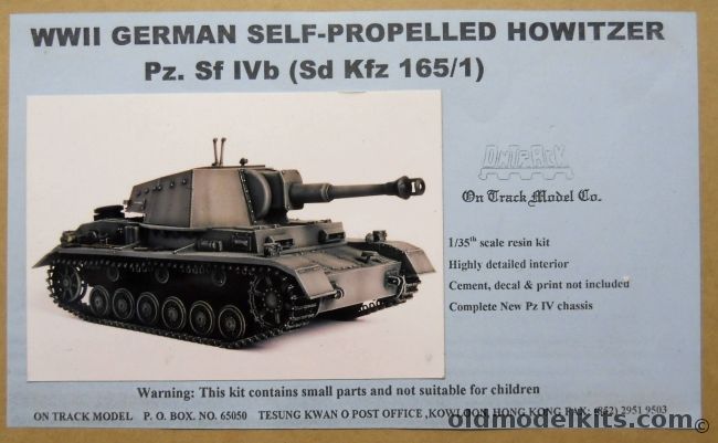 On Track Model 1/35 Pz. Sf IVb Sd.Kfz. 165/1 - WWII German Self-Propelled Howitzer plastic model kit