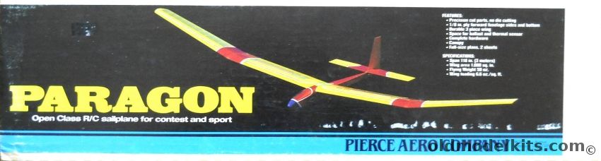 Pierce Aero Company Paragon  - 118 Inch Wingspan R/C Glider plastic model kit