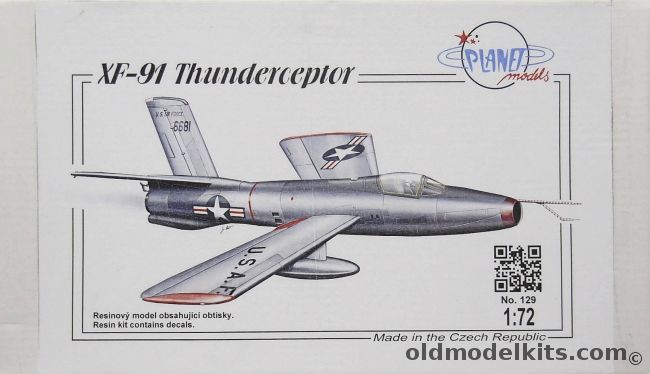 Planet Models 1/72 XF-91 Thunderceptor, 129 plastic model kit