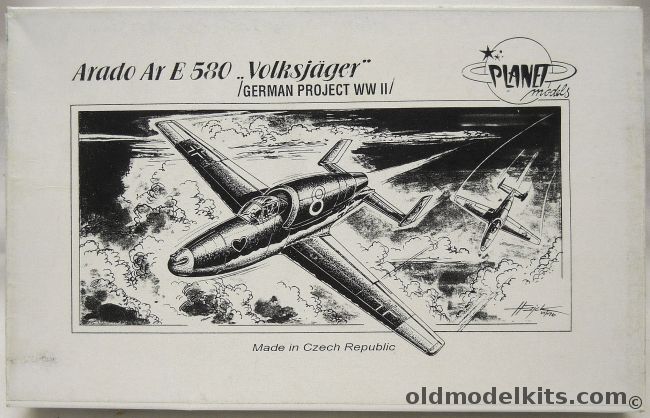 Planet Models 1/72 Arado Ar E 580 Volksjager - (ArE580), 015 plastic model kit