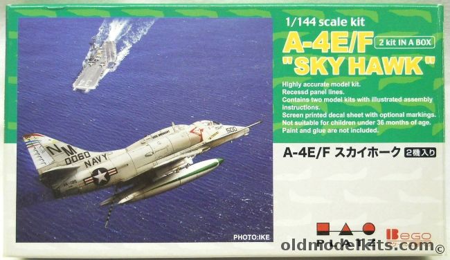 Platz 1/144 TWO A-4E/F Skyhawk - VA195 Dambusters / VA192 Golden Dragons 1988 / VA192 Golden Dragons 1967 / VA192 NAF Atugi Gate Guard Aircraft, PD-18 plastic model kit