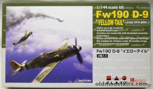 Platz 1/144 TWO Focke-Wulf FW-190 D-9 Yellow Tail - (FW190D9), PD-6 plastic model kit