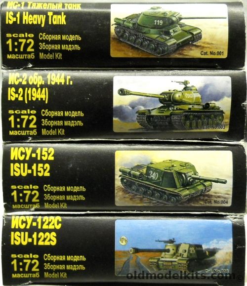 PST 1/72 IS-1 Heavy Tank / IS-2 (1944) / ISU-152 / SIU-122S, 001 plastic model kit