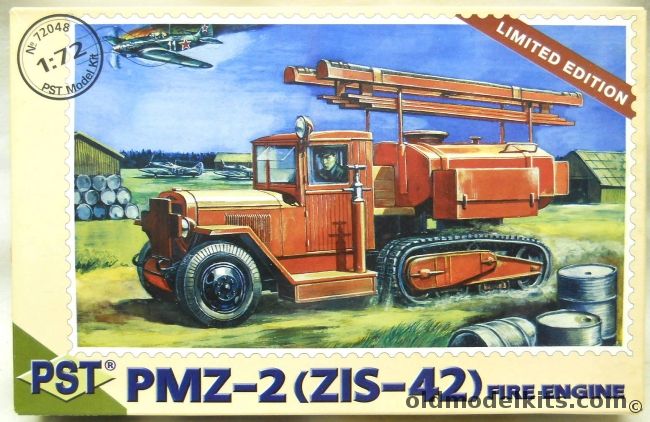 PST 1/72 TWO PMZ-2 (ZIS-42) Fire Truck, 72048 plastic model kit