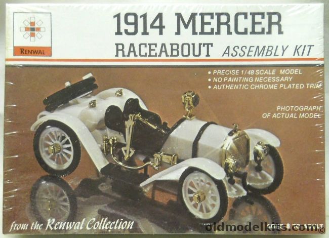 Renwal 1/48 1914 Mercer Raceabout - O Scale, 138 plastic model kit