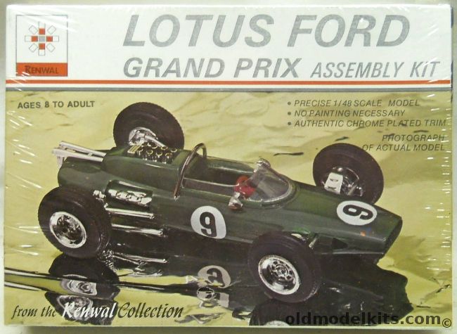 Renwal 1/48 Lotus Ford Grand Prix - O Scale, 143 plastic model kit