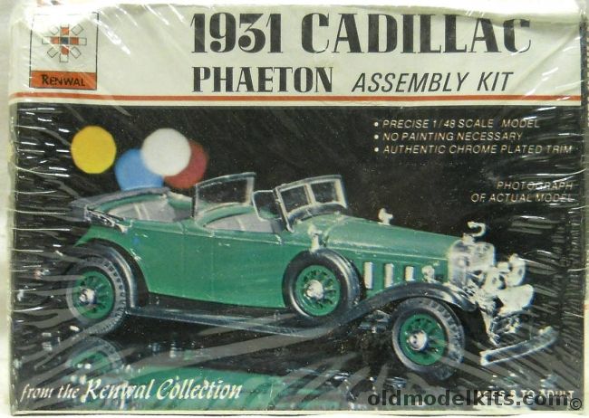 Renwal 1/48 1931 Cadillac Phaeton - O Scale, 153 plastic model kit