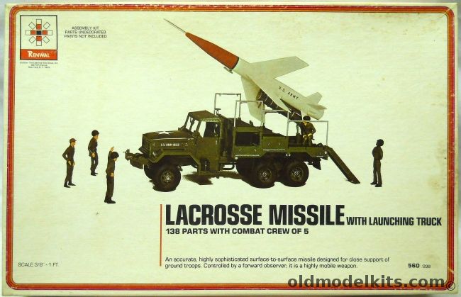 Renwal 1/32 Lacrosse Missile - With Launching Truck and Crew, 560-298 plastic model kit